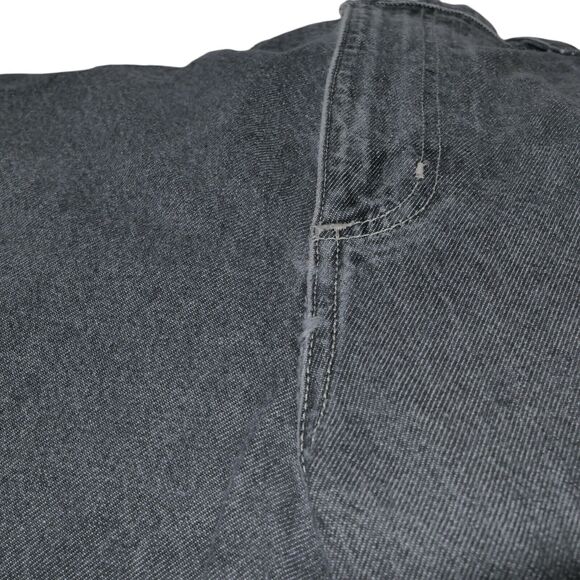 Vintage FUBU Cheja Carpenter Cargo Jeans Wide Leg Dark Gray Distressed Frayed 40 - Picture 8 of 9